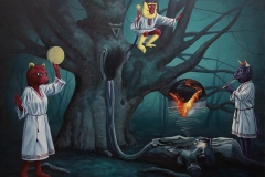 Veles' Omen, oil on canvas, 120x100cm, 2024
