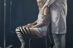 The Clinical Trial, oil on canvas, 110x120cm, 2019