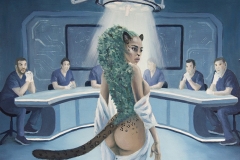 Medical Board,  oil on paper, 29,7x42cm, 2026