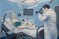 The Other Pregnancy, oil on paper, 29,7x42cm, 2026