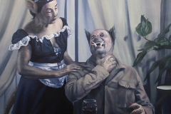 The Poisoneresse, oil on canvas, 100x110cm, 2021