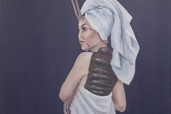 Woman Bathing, oil on canvas, 60x80cm, 2024