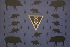 Posthuman DNA, acrylic on canvas, 80x60cm, 2025