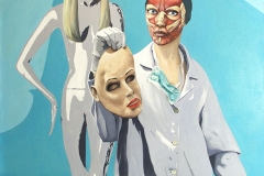 Face-off, oil on canvas, 90x120cm