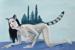 Hibridnost, ulje na papiru, 21x29,7cm, 2026.
