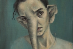 Ganesha, ulje na platnu, 40x50cm, 2019.