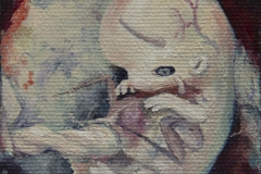 Kuda ideš vrli novi svete I, ulje na platnu, 10x12cm, 2023.