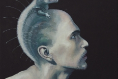 Vreme za egzorcizam, ulje na platnu, 40x50cm, 2019.