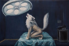 Instinkt, akril na platnu, 40x25cm, 2025