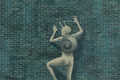 Migrant, ulje na platnu, 60x80cm, 2019.