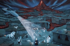 Veliki dan gneva Njegovog, ulje na platnu, 230x150cm, 2026.