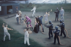 The Expulsion, oil on canvas, 230x150cm, 2023